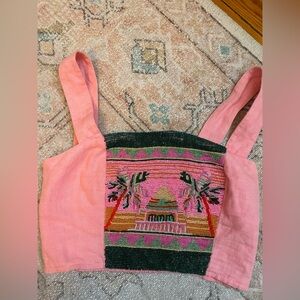 FARM RIO Beaded Crop Top